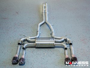 Jaguar F-TYPE Performance Exhaust System - MADNESS - 3.0L V6 - Dual Side Exit - Electronic Valve Design - Forged Carbon Fiber Exhaust Tips Jaguar F-TYPE Performance Exhaust System - MADNESS - 3.0L V6 - Dual Side Exit - Electronic Valve Design - Forged Carbon Fiber Exhaust Tips